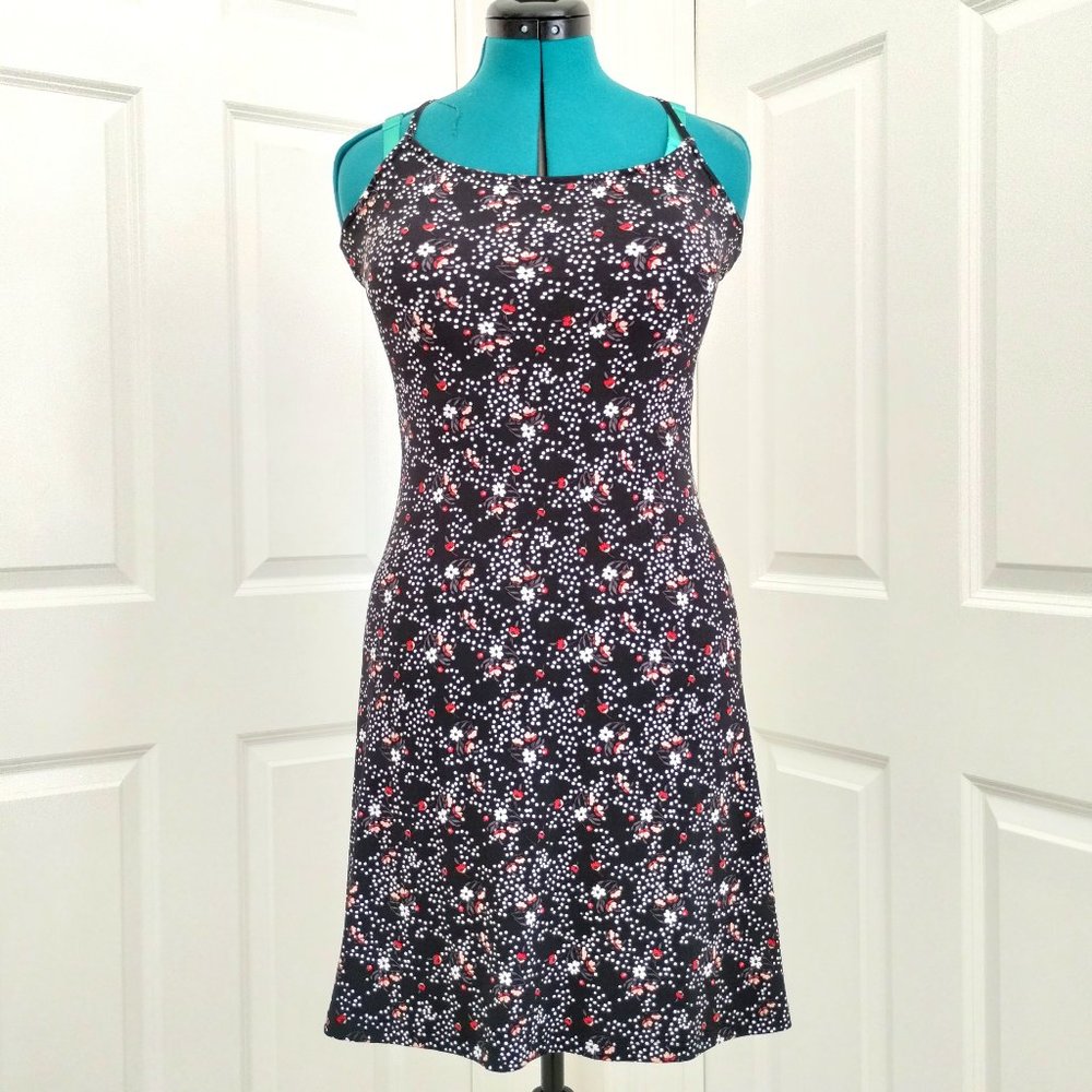 Light Fit and Flare Skater Skirt, Sundress, Strappy Summer Dress, Floral